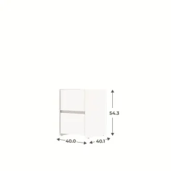 Chevet 2 tiroirs Mosaik blanc ( sur commande )