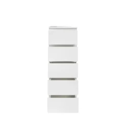 Chiffonnier 5 tiroirs Opus blanc brillant