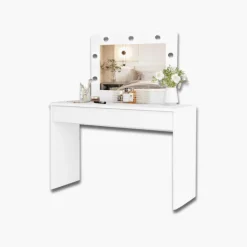Coiffeuse avec miroir EVA blanc