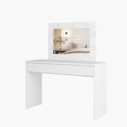 Coiffeuse avec miroir EVA blanc