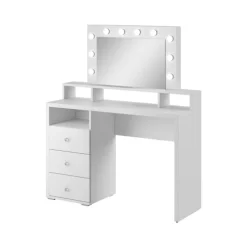 Coiffeuse à 3 tiroirs avec miroir Diva