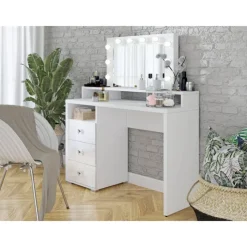 Coiffeuse à 3 tiroirs avec miroir Diva