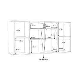 Commode Antuza 4P2T artisan/noir