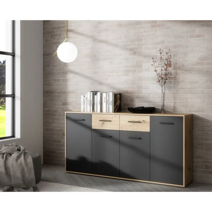 Commode Antuza 4P2T artisan/noir