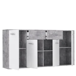 Commode Antuza 4P2T beton/blanc