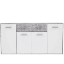 Commode Antuza 4P2T beton/blanc