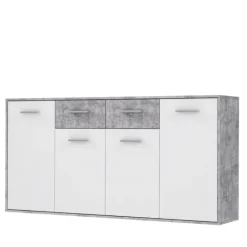Commode Antuza 4P2T beton/blanc