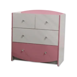 Commode Axelle blanc/rose