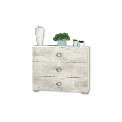 Commode Chantal blanc/gris
