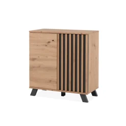 Commode Medan 01D chêne artisan/anthracite