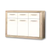 Commode 3P/3T Baccio blanc/chêne