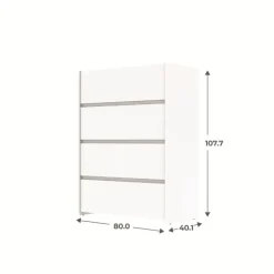 Commode 4 tiroirs Mosaik blanc ( sur commande )