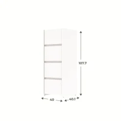 Commode 4 tiroirs Mosaik blanc ( sur commande )
