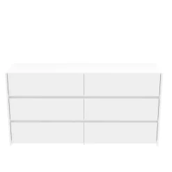 Commode 6 tiroirs Mosaik blanc ( sur commande )