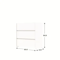 Commode 3 tiroirs Mosaik Blanc ( sur commande )
