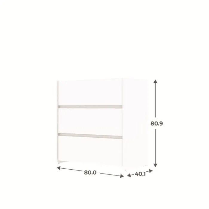 Commode 3 tiroirs Mosaik Blanc ( sur commande )