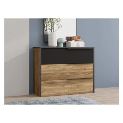 Commode 3T Jabim bois/noir