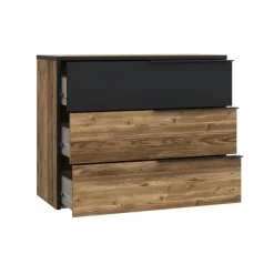Commode 3T Jabim bois/noir