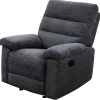 Coral - Fauteuil relax manuel gris foncé