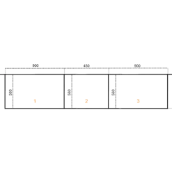 Dressing casa 225 cm blanc