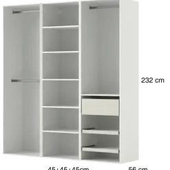 Dressing Casa 135 cm blanc