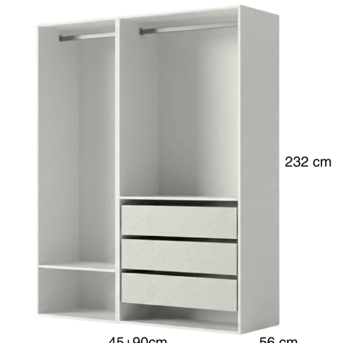Dressing Casa 135 cm Blanc