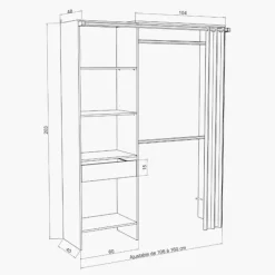 Dressing penderie Gala Blanc 603,673