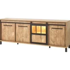 Dressoir Alcatraz orange/noir mat