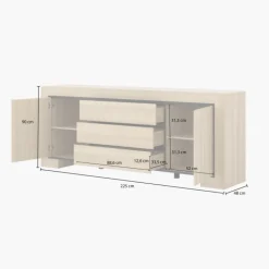 Dressoir Cuba - 25 - 2 portes et 3 tiroirs