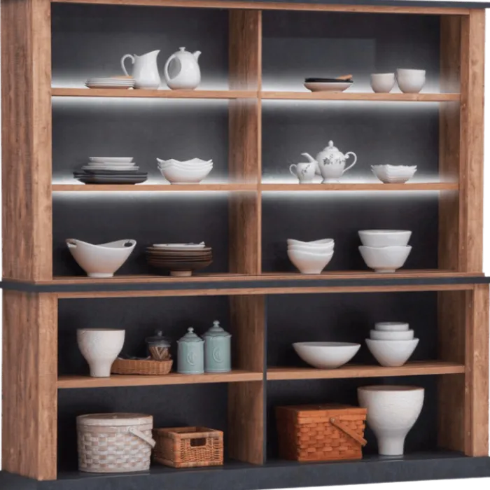 Dressoir + vaisselier Etienne oak/black line