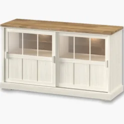 Dressoir vitrée Patio blanc dr3gl
