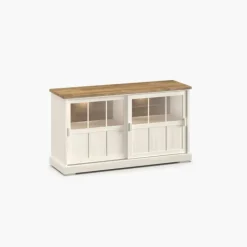 Dressoir vitrée Patio blanc dr3gl