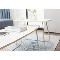ELIAS - SET DE 2 TABLES BASSES CREAM JESF