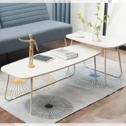 ELIAS - SET DE 2 TABLES BASSES CREAM JESF