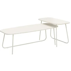 ELIAS - SET DE 2 TABLES BASSES CREAM JESF