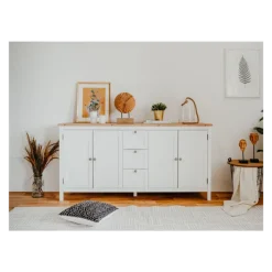 Enfilade Bergen 51 blanc/chêne artisan