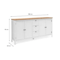 Enfilade Bergen 51 blanc/chêne artisan