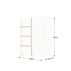 Enfilade Mosaik 1 porte et 4 tiroirs en décor blanc ( sur commande )