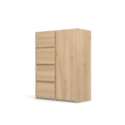 Enfilade 1 porte et 4 tiroirs Mosaik décor hickory ( sur commande )