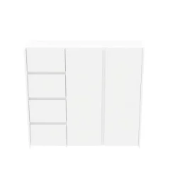 Enfilade 2 portes et 4 tiroirs Mosaik blanc ( sur commande )