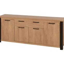Ensemble Dressoir, table et vitrine Mateo