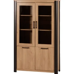 Ensemble Dressoir, table et vitrine Mateo