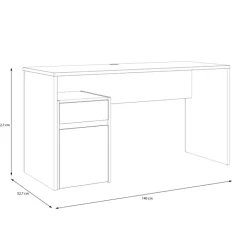Ensemble Modultrick - Bureau 140 cm avec Surmeuble