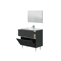Ensemble salle de bain Lotto Meuble + vasque + miroir