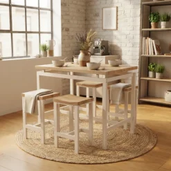 Ensemble Selene - table haute + 4 tabourets