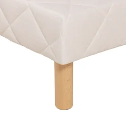 Ensemble sommier x 2 (80 cm) + lot de 2 relieurs tissu beige