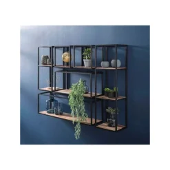 Etagère murale en bois acacia 65cm haute, 2427/15