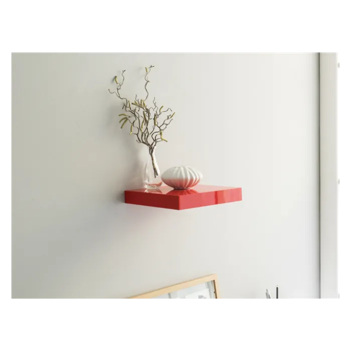 Etagère Shevly rouge laqué 23cm