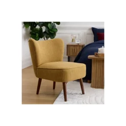 Fauteuil Aera tissu ocre