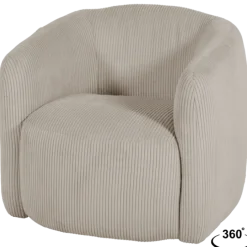 Fauteuil Alken pivotant Beige